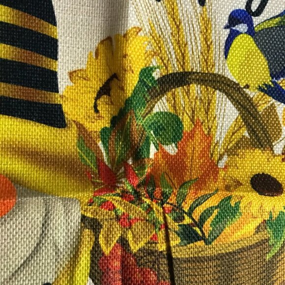 NWOT Gnome Sunflower Bee Daisy "Bee Happy" pillow cover fits 16"x16" pillow - Picture 4 of 11